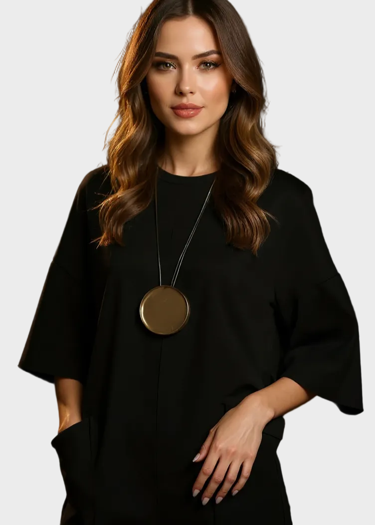 Elizina - Stylish Half Sleeve Loose Jumpsuit