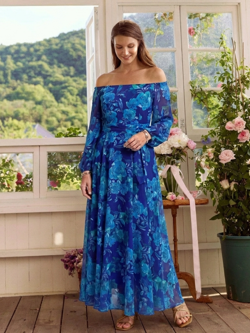 Mirabelle | Off Shoulder Floral Maxi Dress