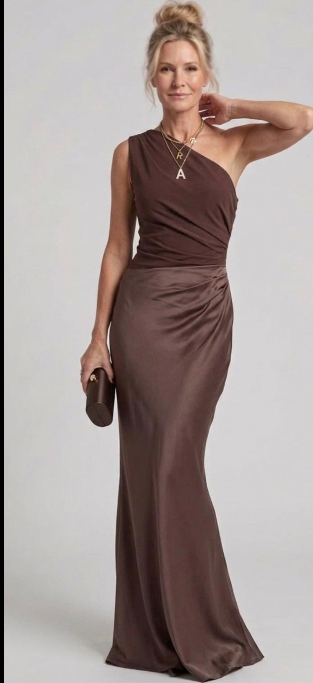 Leonora | Maxi Dress with a Guilt in Satin