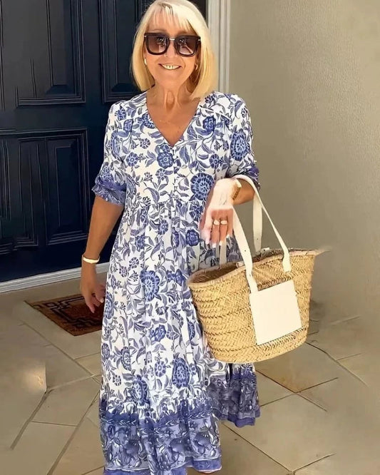 CAROLINE | ELEGANT AND AIRY FLORAL DRESS