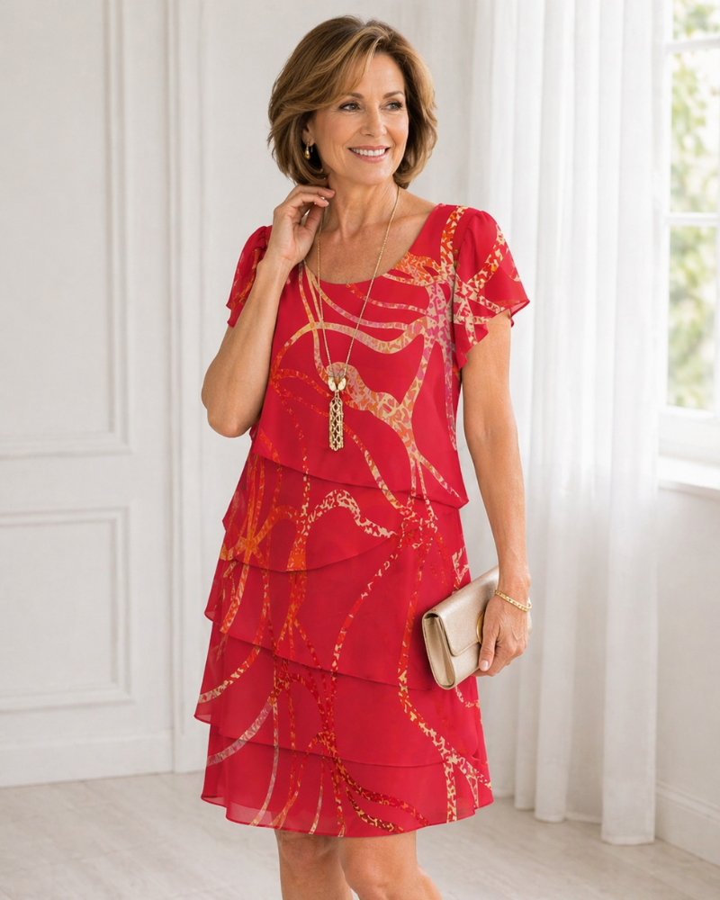 Danielle | Elegant Comfort Ruffle Dress