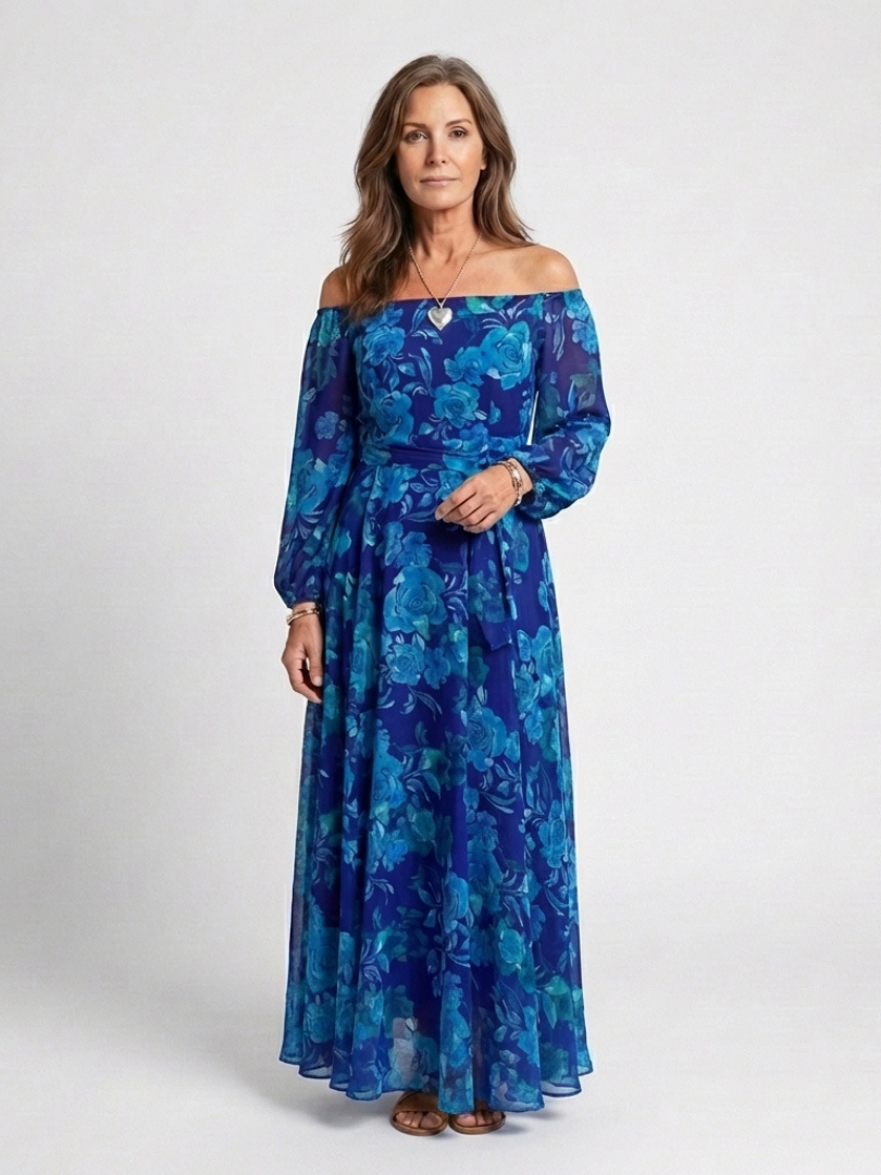 Mirabelle | Off Shoulder Floral Maxi Dress