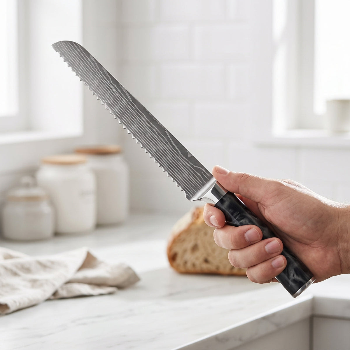 Pankiri Bread Knife (8") - Sumi Series