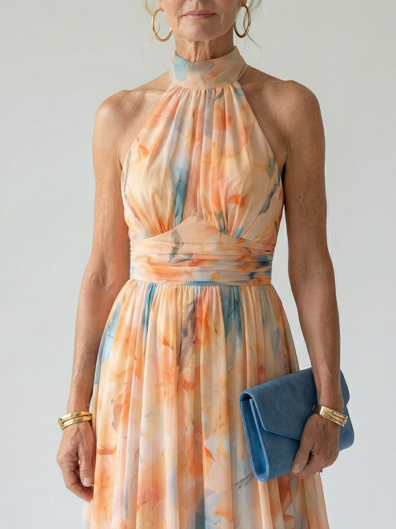 Ursula | Soft Halter Midi Dress