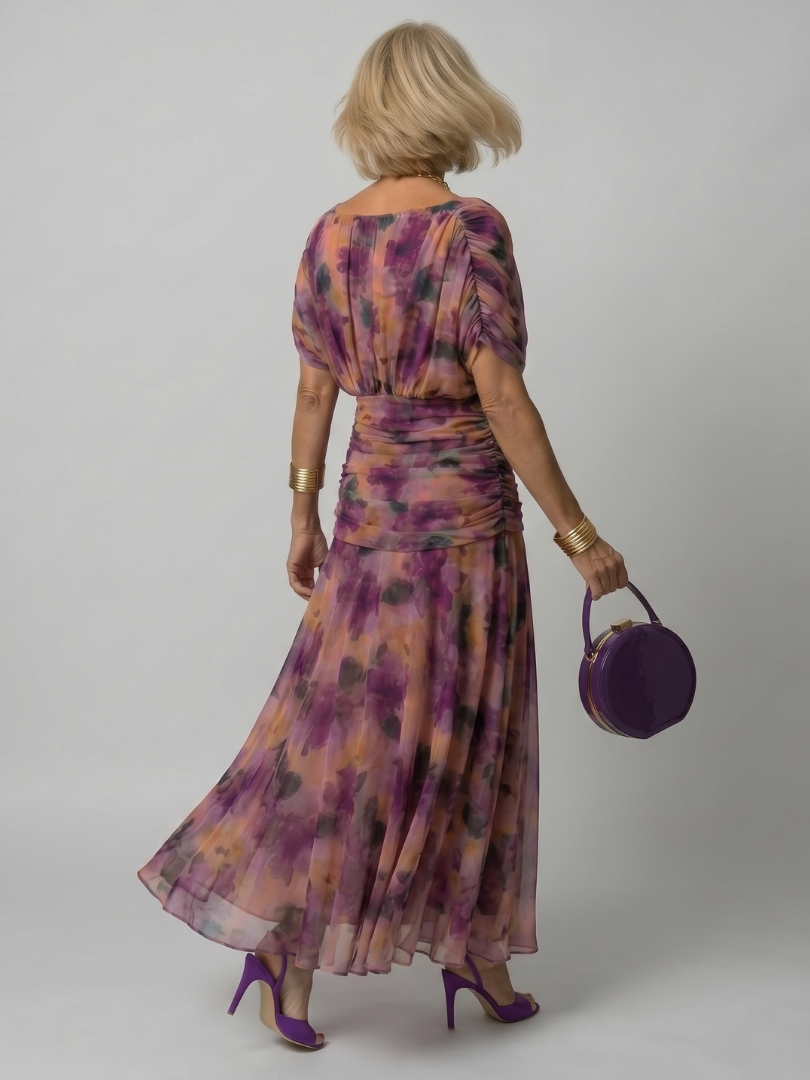 Natasha | Off Shoulder Flow Midi Dress