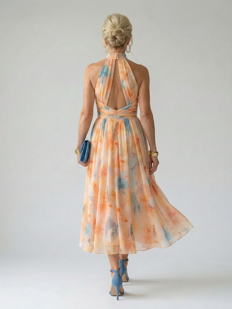 Ursula | Soft Halter Midi Dress