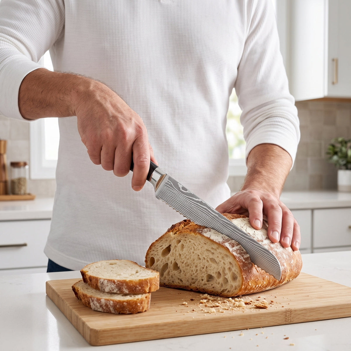 Pankiri Bread Knife (8") - Sumi Series