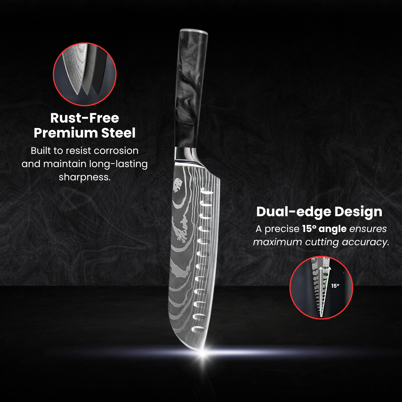 Santoku All-Purpose Knife (7") - Sumi Series