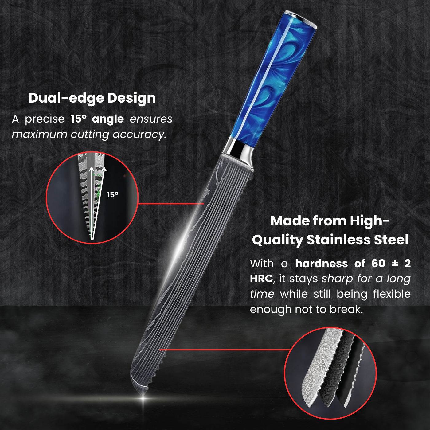 Pankiri Bread Knife (8") - Kaiyo Series