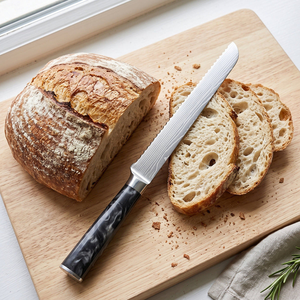 Pankiri Bread Knife (8") - Sumi Series