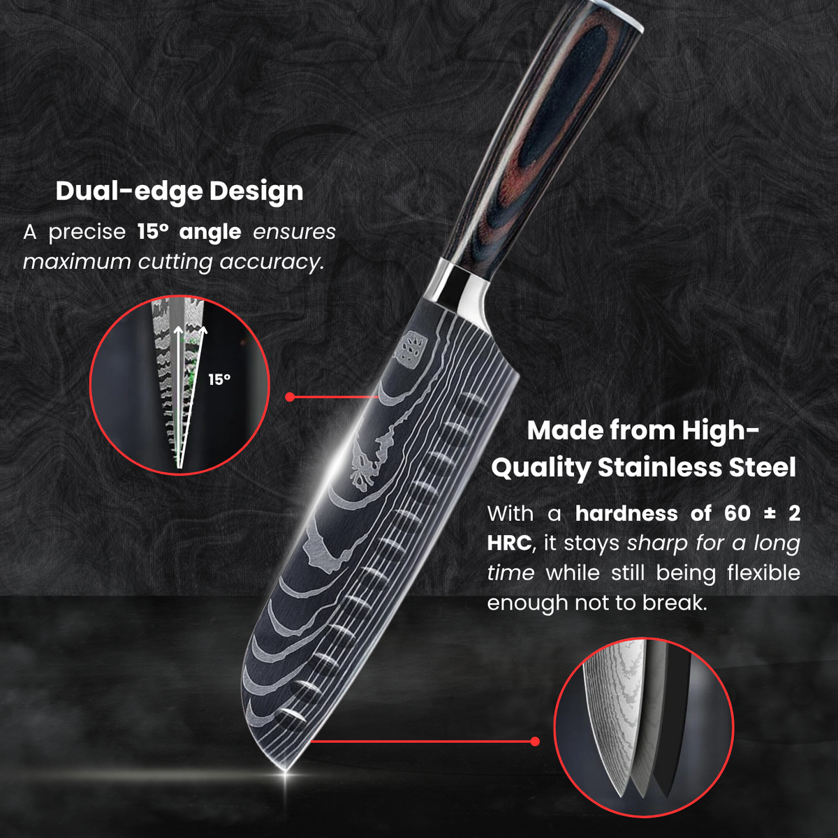 Santoku All-Purpose Knife (7") - Takumi Series