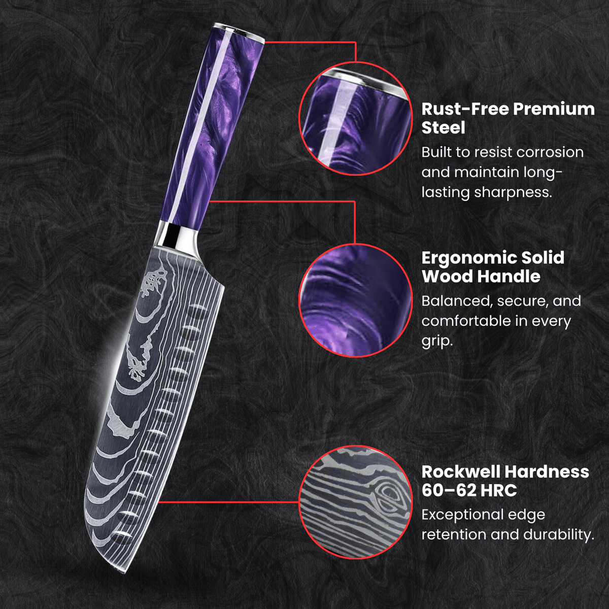 Santoku All-Purpose Knife (7") - Yozora Series