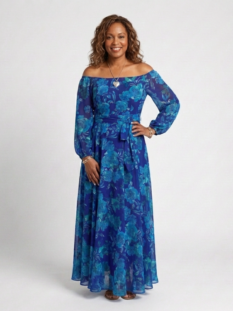 Mirabelle | Off Shoulder Floral Maxi Dress
