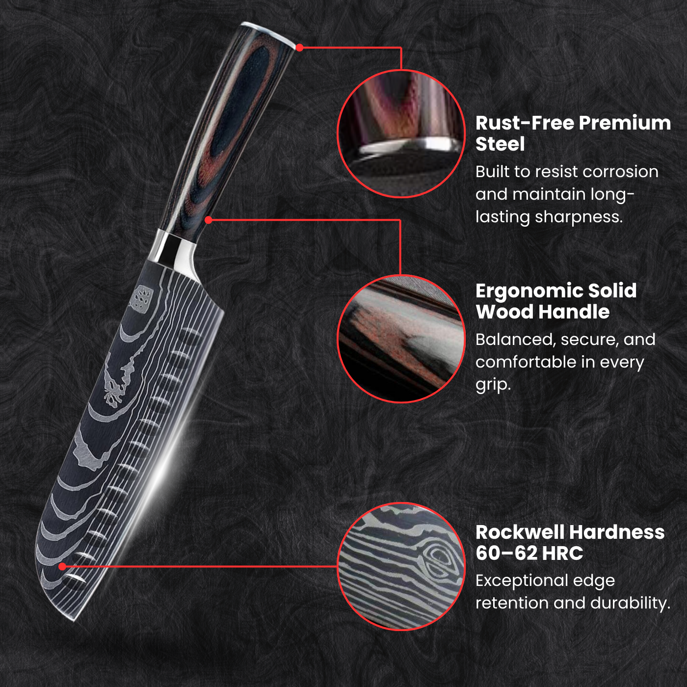 Santoku All-Purpose Knife (7") - Takumi Series