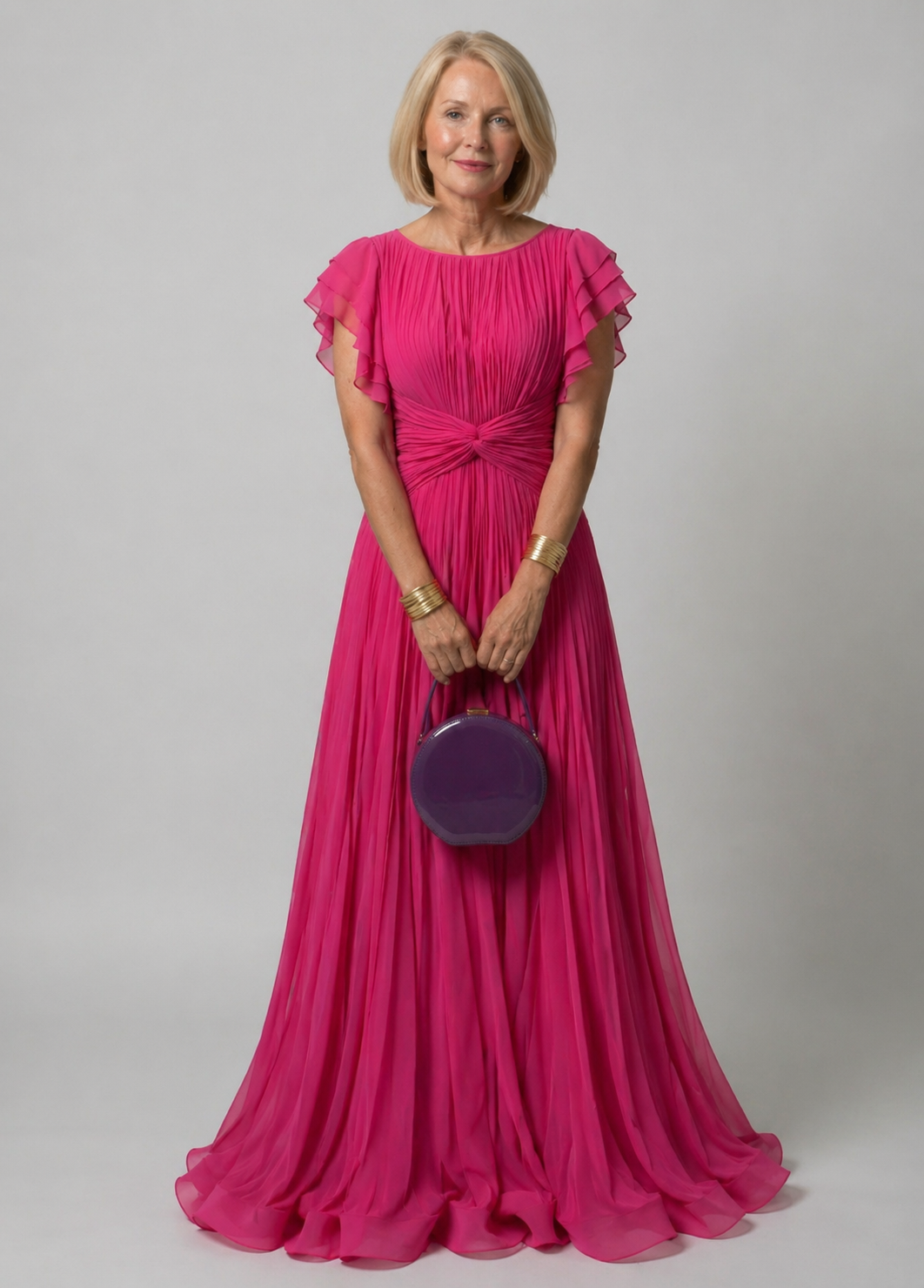Octavia | Pleated Evening Dress