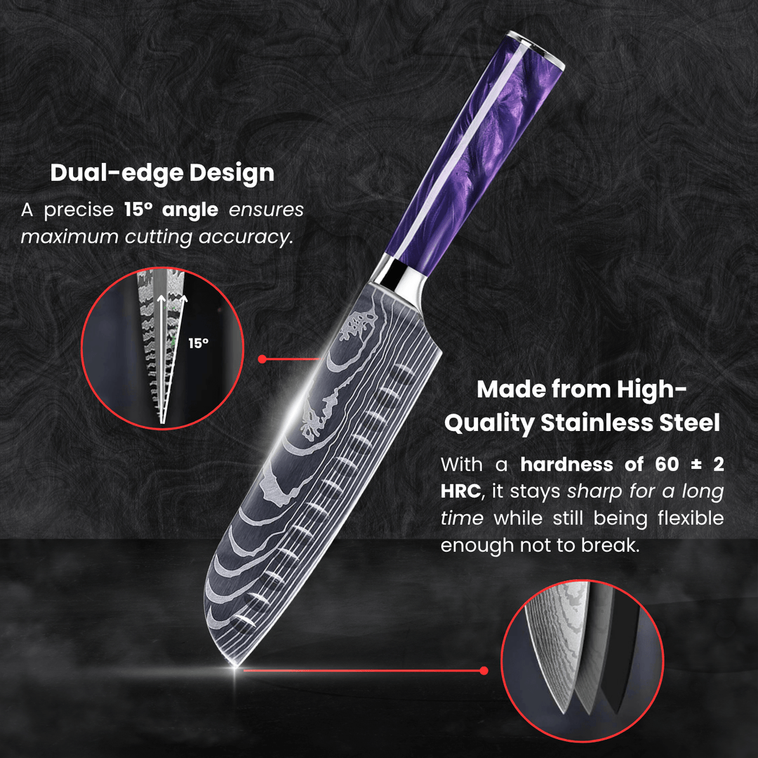 Santoku All-Purpose Knife (7") - Yozora Series