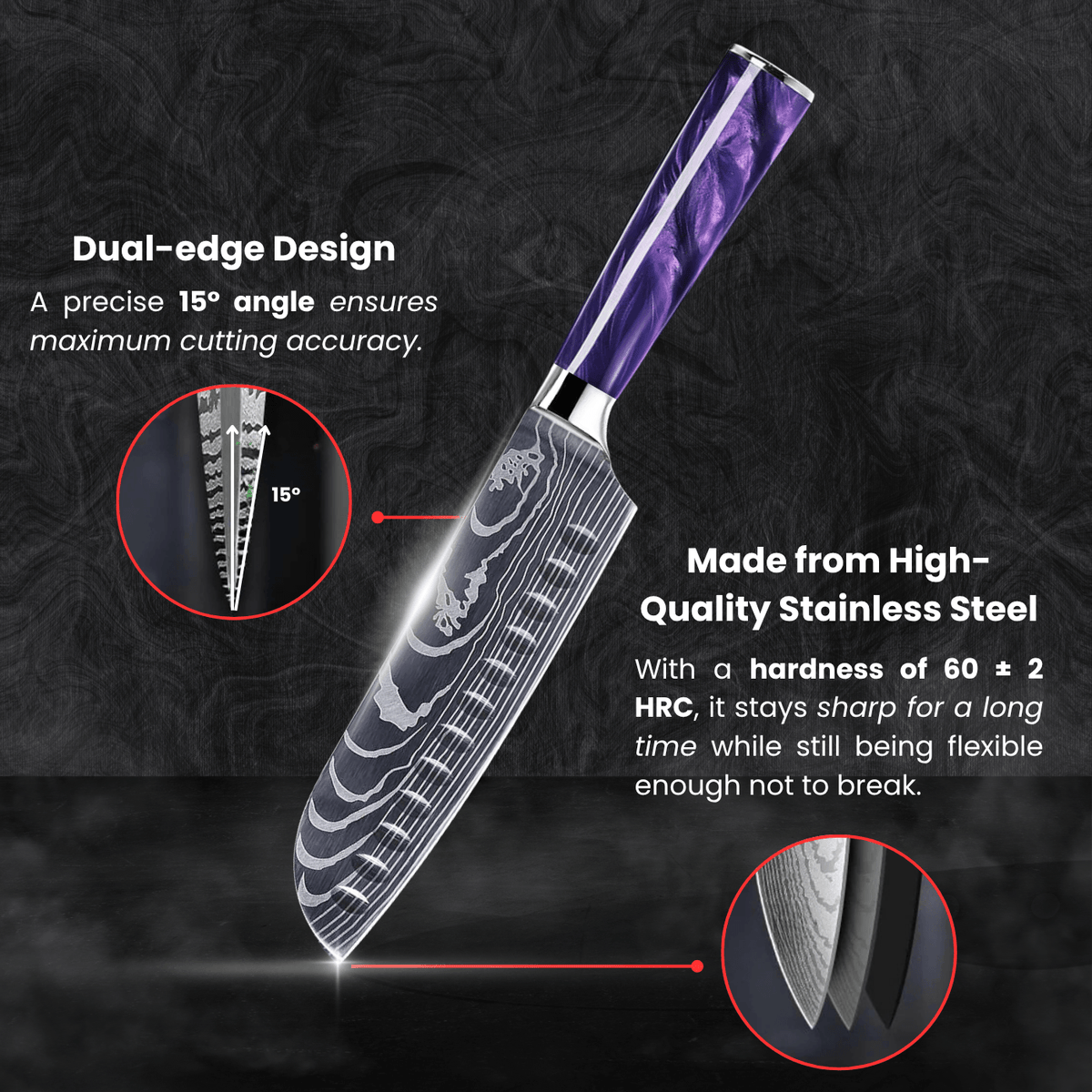 Santoku All-Purpose Knife (7") - Yozora Series