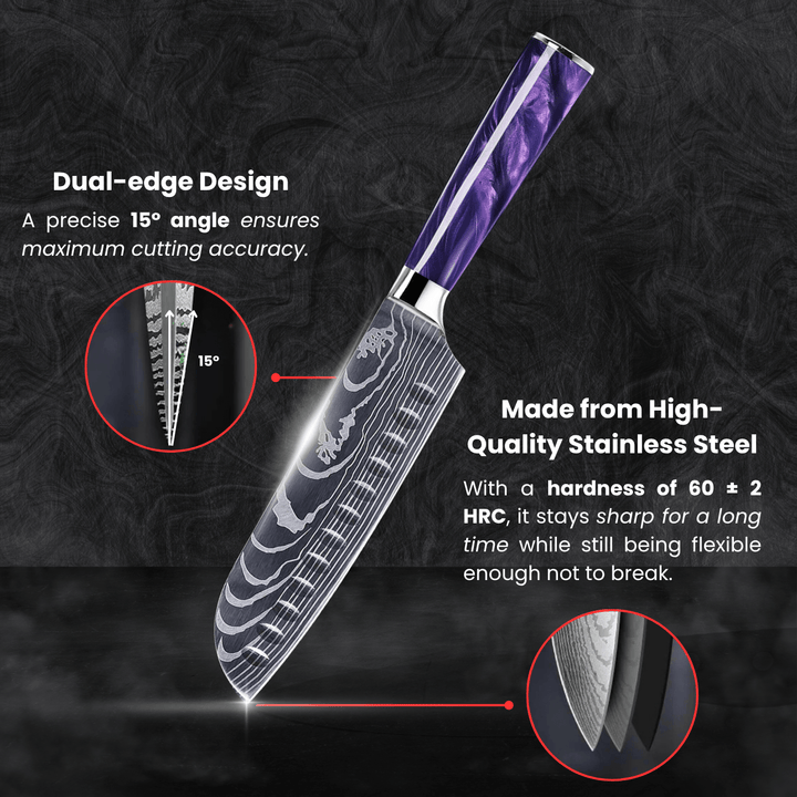 Santoku All-Purpose Knife (7") - Yozora Series