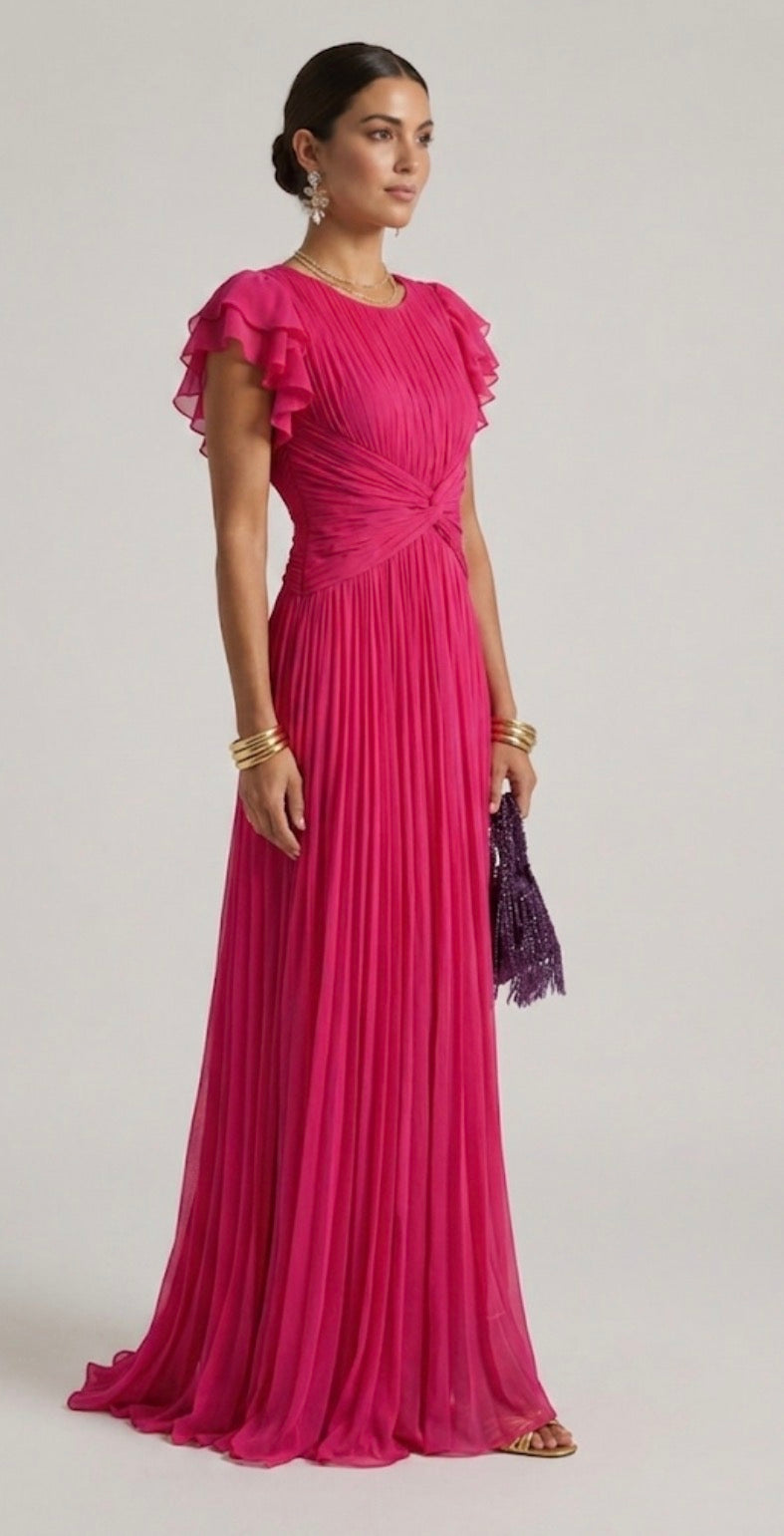 Octavia | Pleated Evening Dress