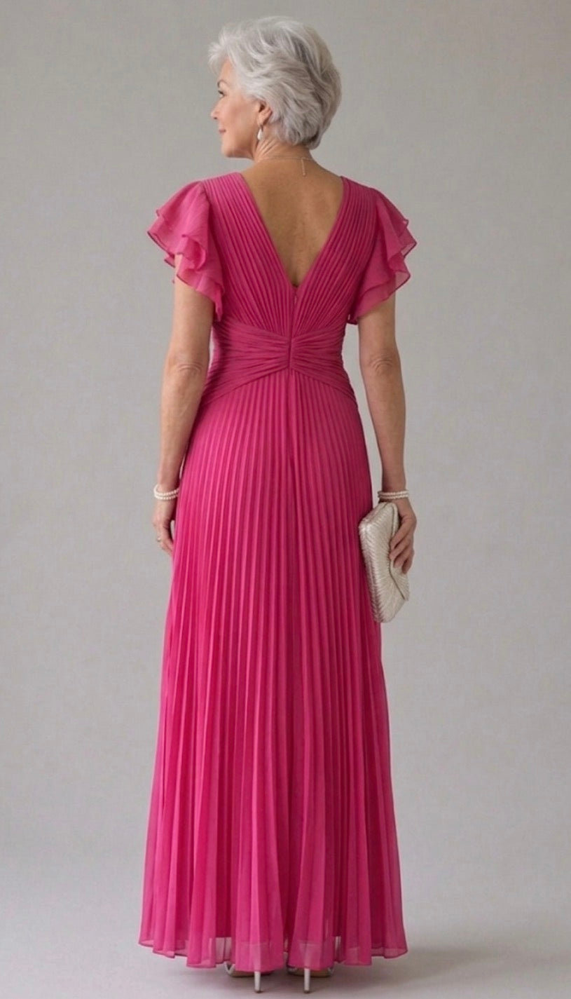 Octavia | Pleated Evening Dress