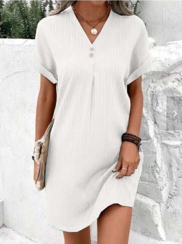 CHLOE™ – Classic V-Neck Dress