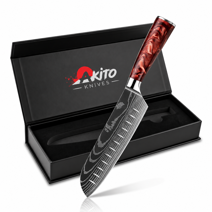 Santoku All-Purpose Knife (7") - Kohaku Series
