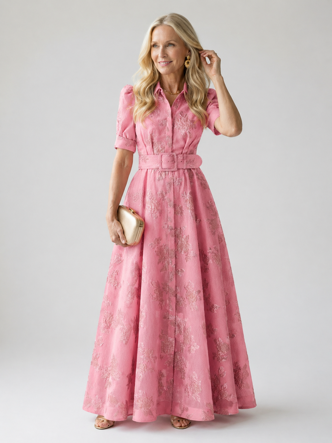 Seraphina | Belted Floral Maxi Dress