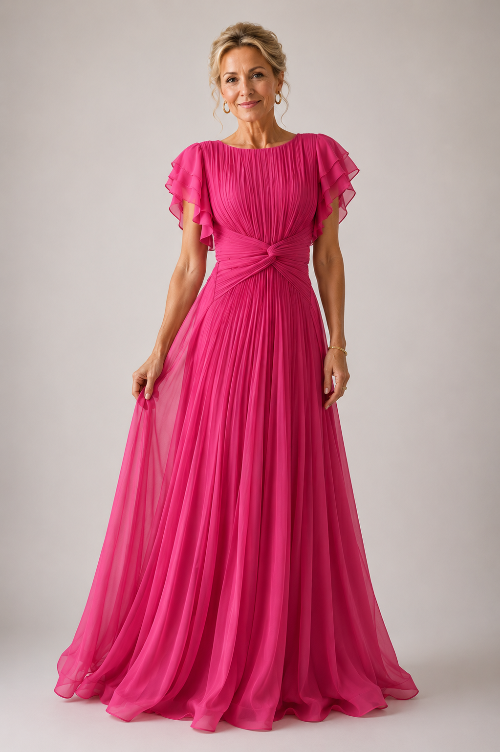 Octavia | Pleated Evening Dress