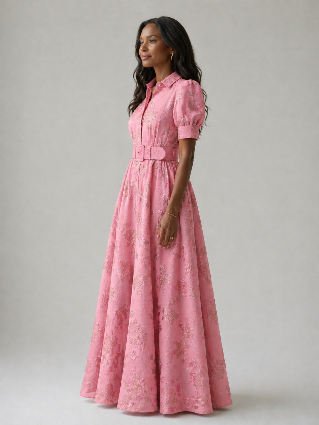 Seraphina | Belted Floral Maxi Dress