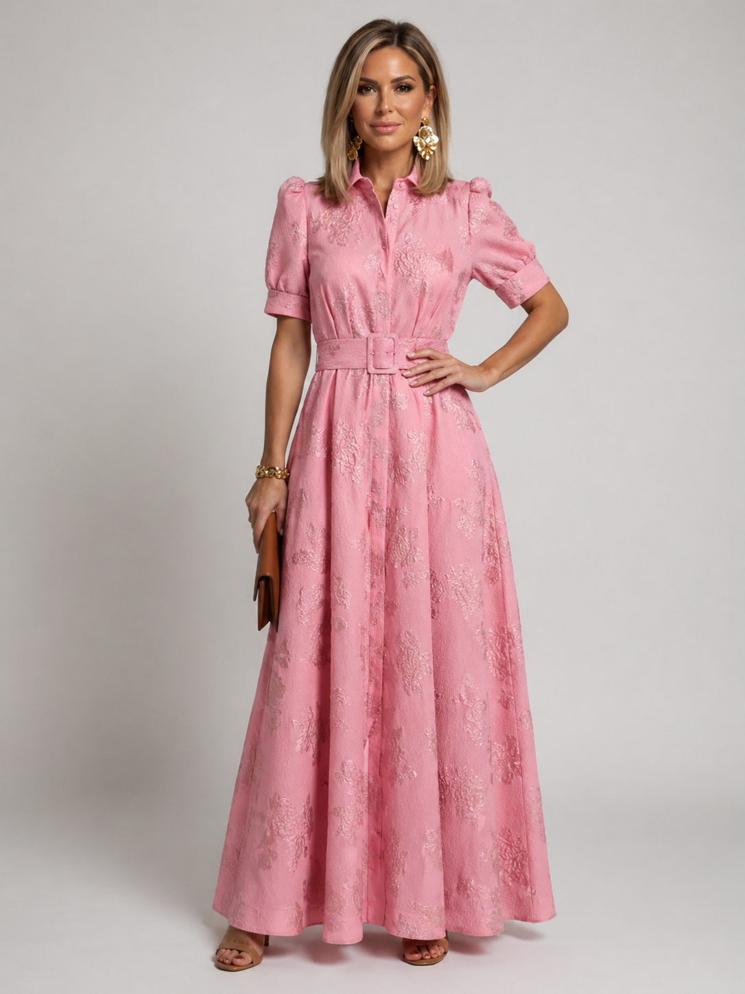 Seraphina | Belted Floral Maxi Dress
