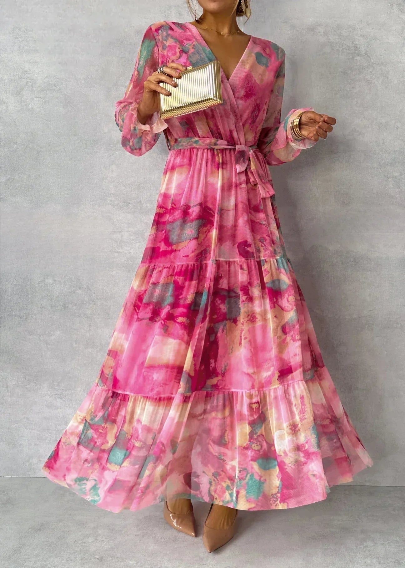 Brunella | Wrap Dress with Floral Print