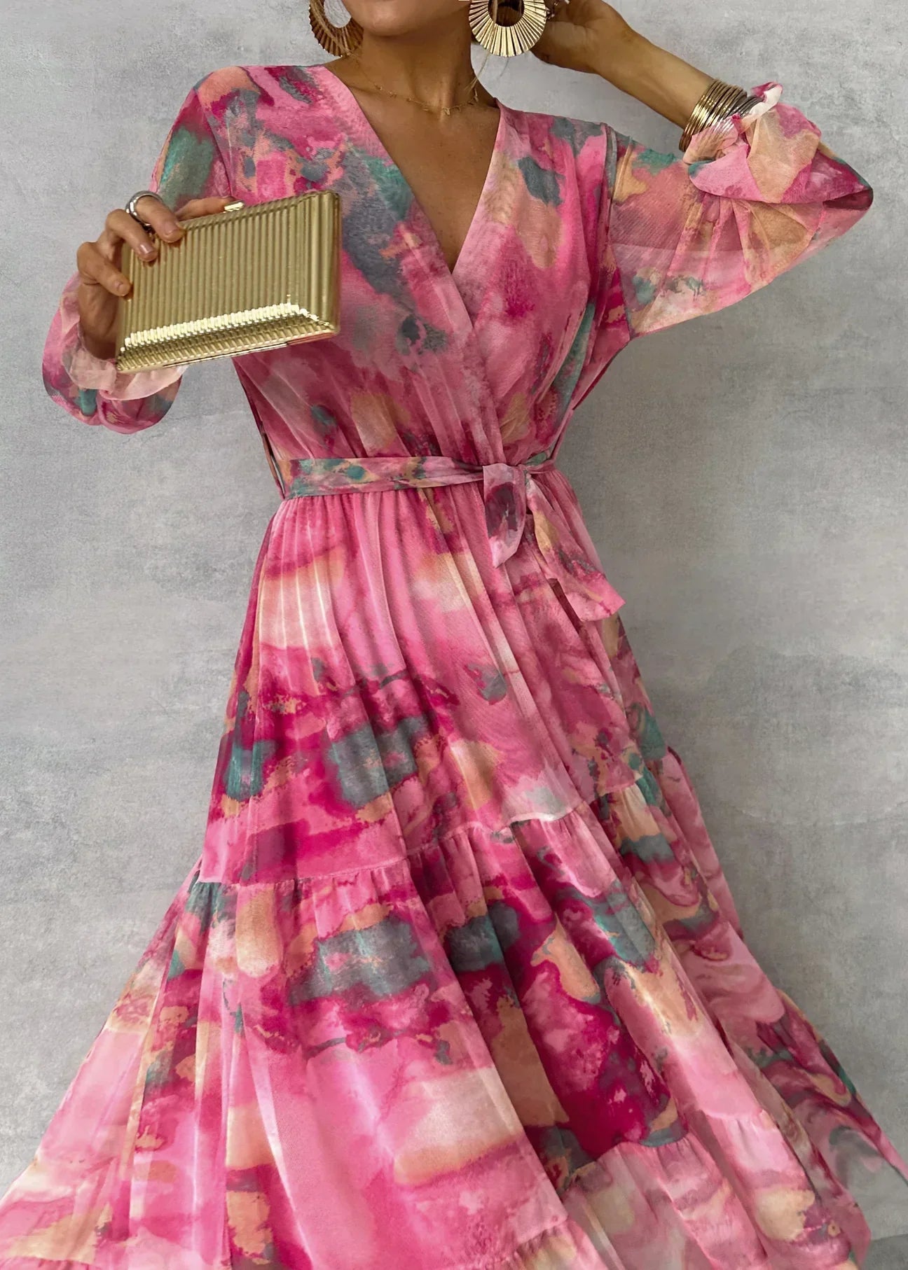 Brunella | Wrap Dress with Floral Print