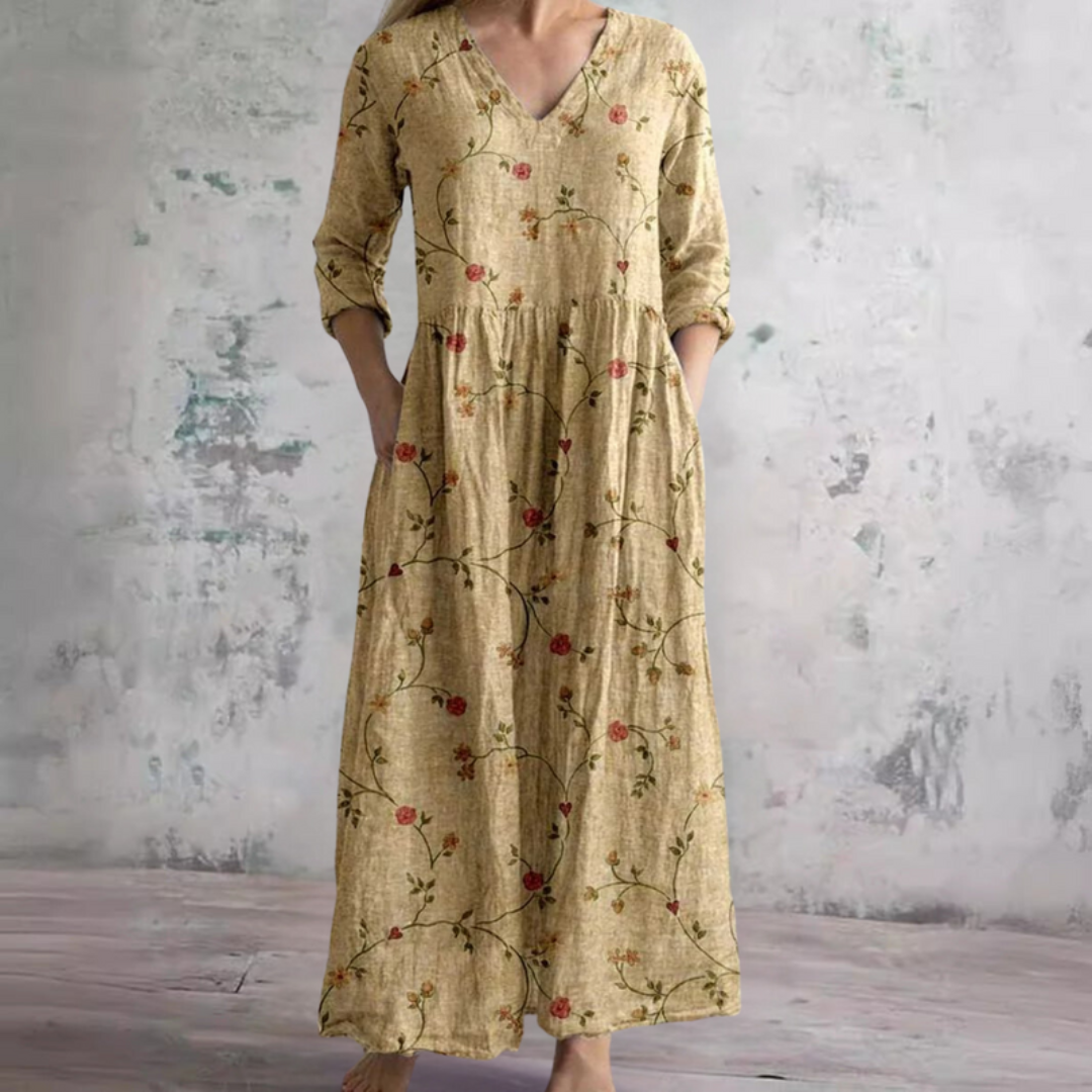 TOSCANA – Women’s Long Floral Print Dress
