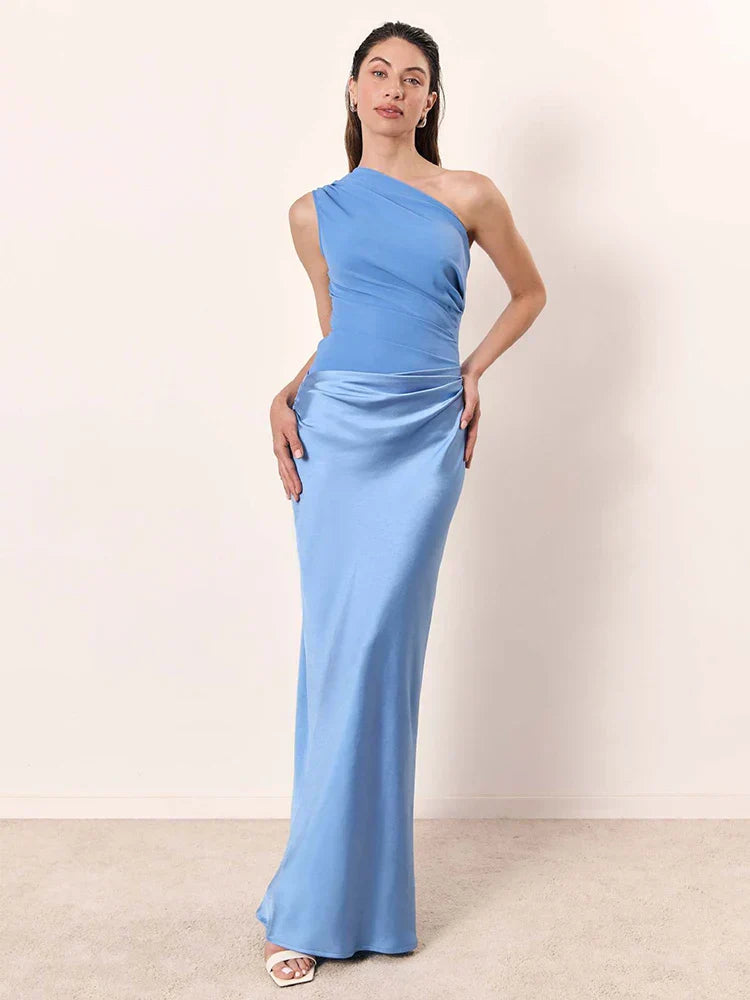 Leonora | Maxi Dress with a Guilt in Satin