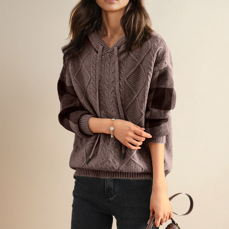 Orahlyn | Jacquard Hooded Sweater