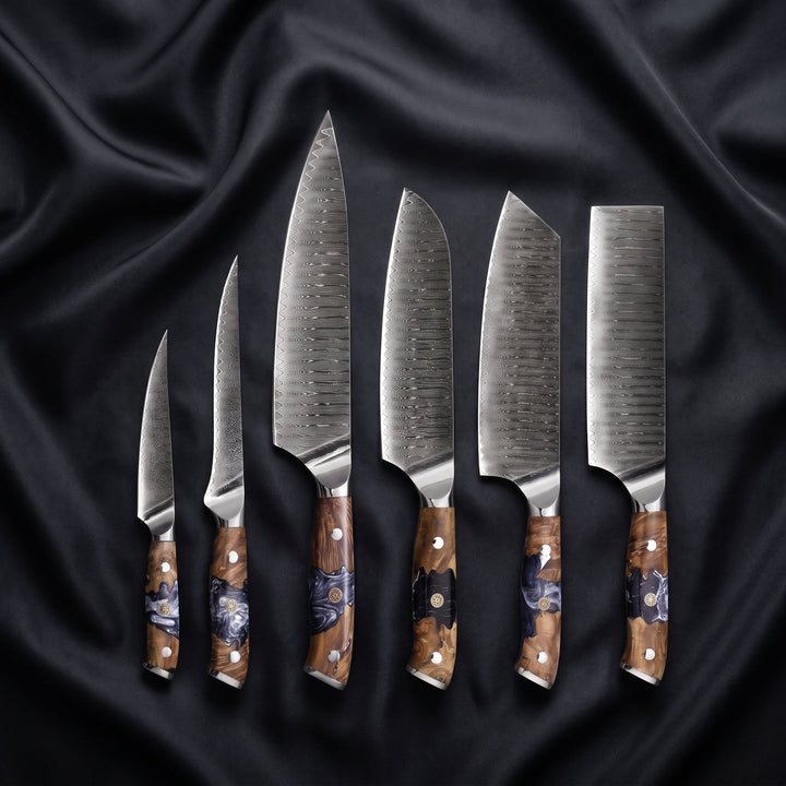 Hyoga Damascus Knife Set