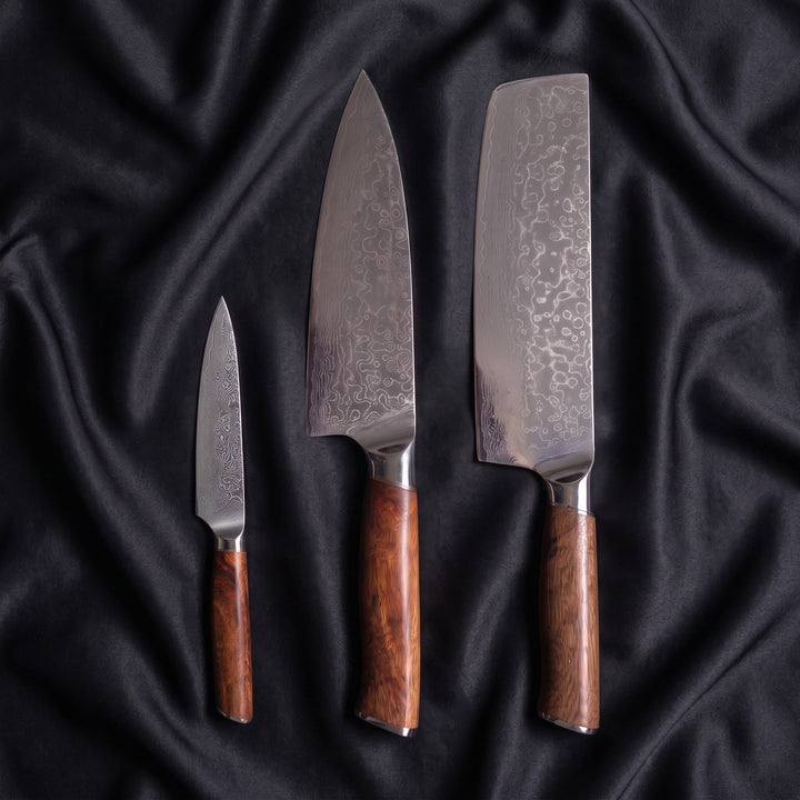 Komorebi Knife Trio (Gyuto, Nakiri &amp; Petty)