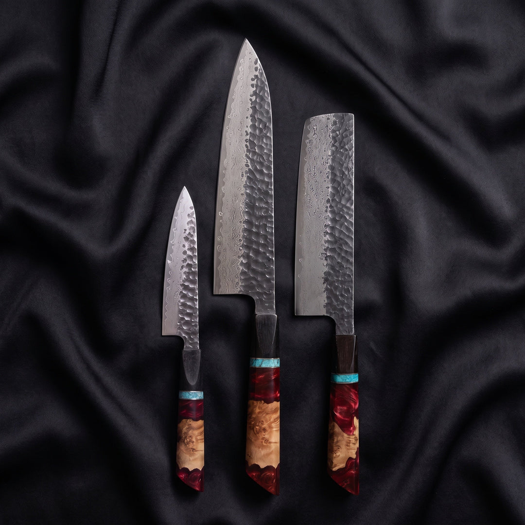 Minato Knife Trio (Gyuto, Nakiri &amp; Petty)