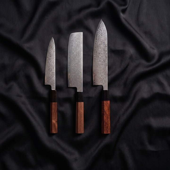 Samidare Knife Trio (Gyuto, Nakiri &amp; Petty)