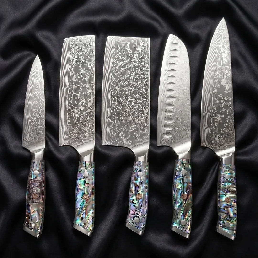 Sazanami Damascus Knife Set