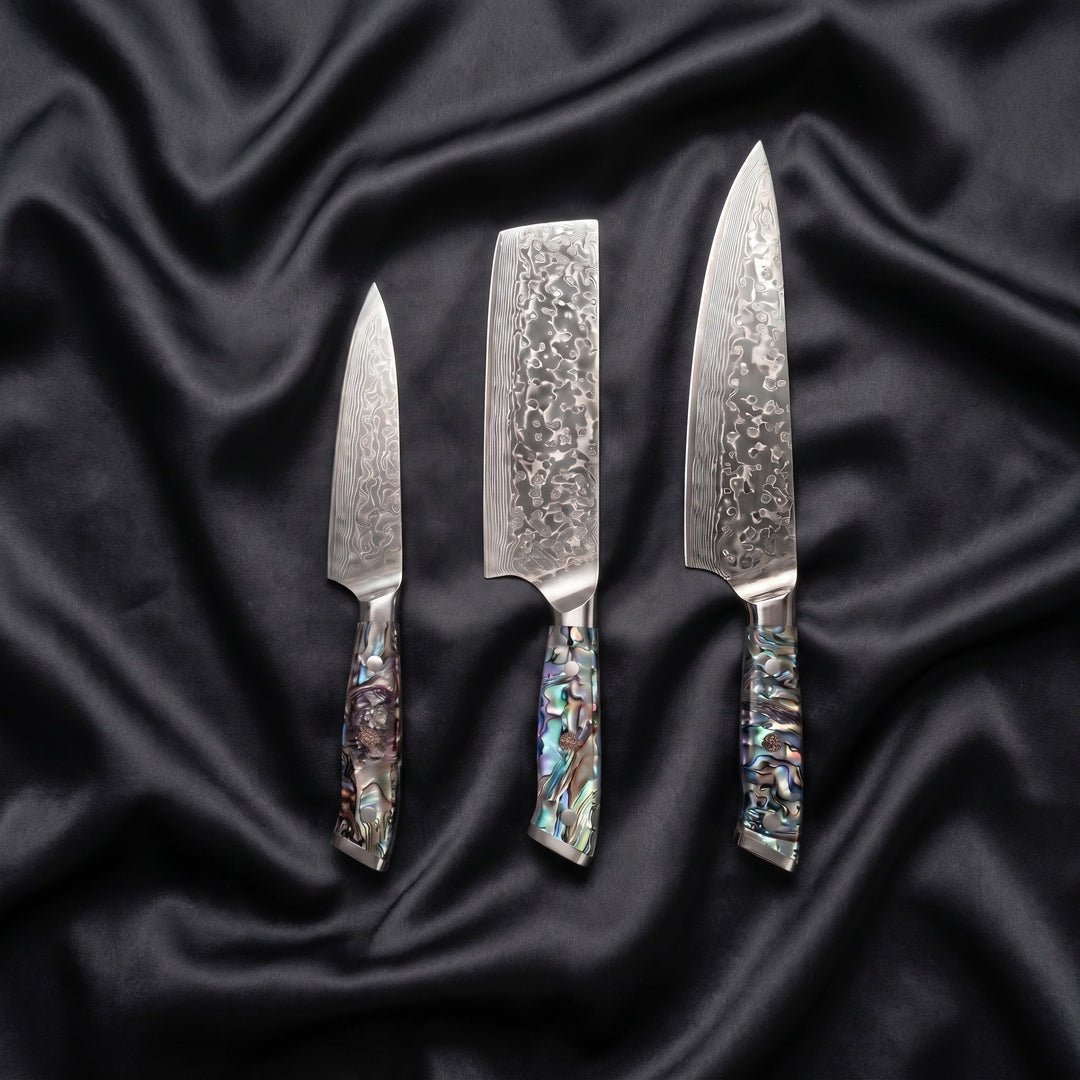 Sazanami Knife Trio (Gyuto, Nakiri &amp; Petty)