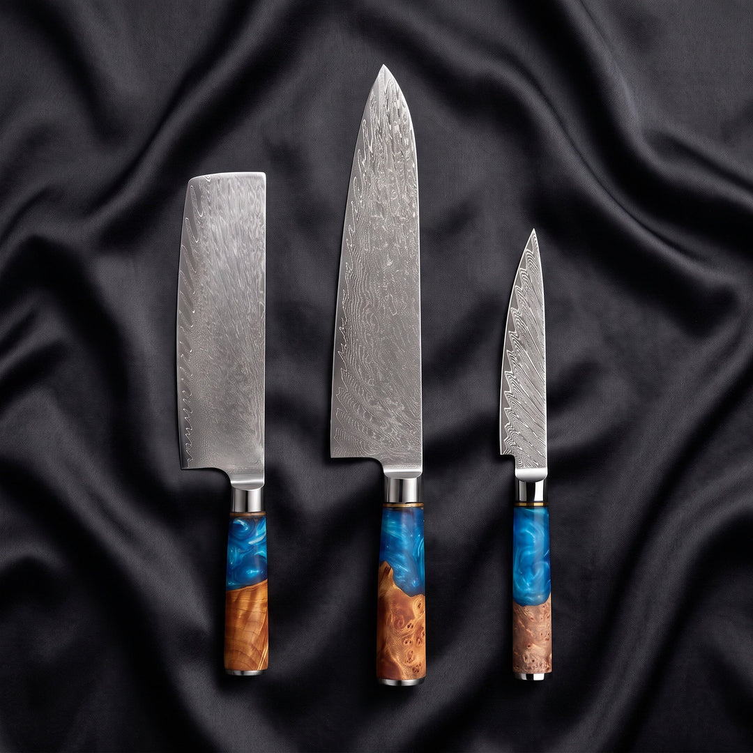 Shion Knife Trio (Gyuto, Nakiri &amp; Petty)